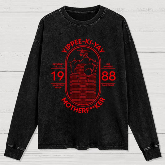 Yippie-ki-yay Washed Long Sleeve Tee