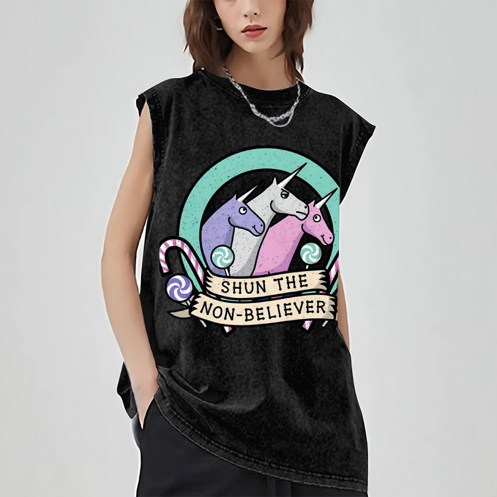 Shun the Non-Believer Vintage Distressed Washed Tank