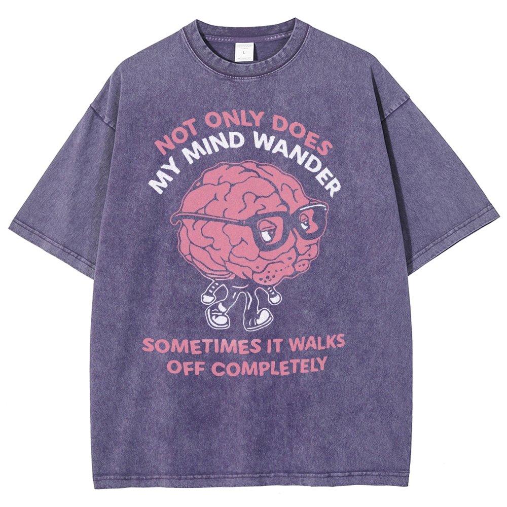 My Mind Wanders Vintage Distressed T-shirt