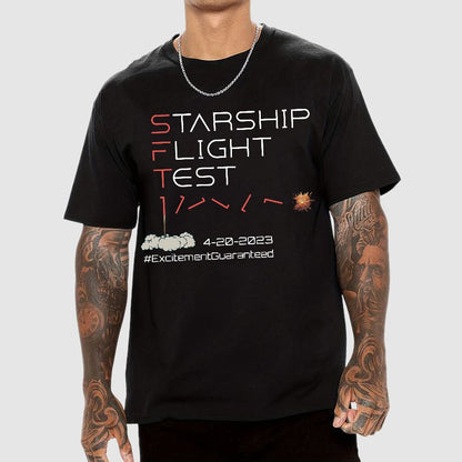 Starship Flight Test Milestone SFT1 Geek T-Shirt