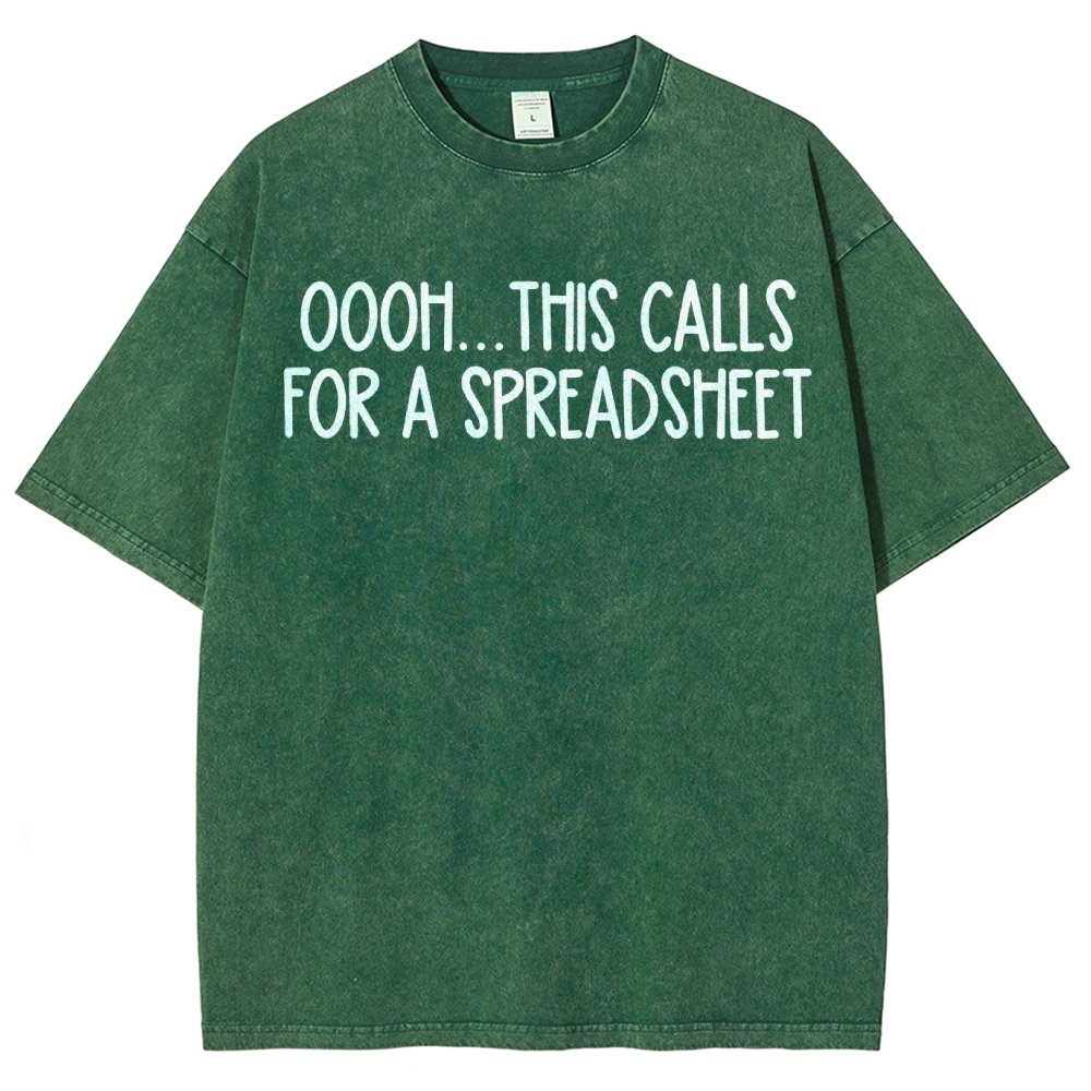 Oooh This Calls For A Spreadsheet Vintage Distressed T-shirt
