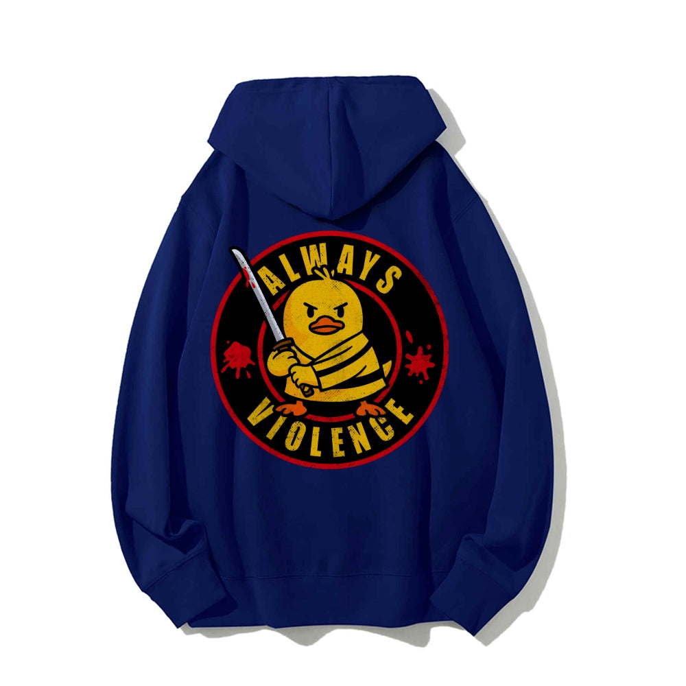 Always violence Printed Back Unisex Cotton Hoodie