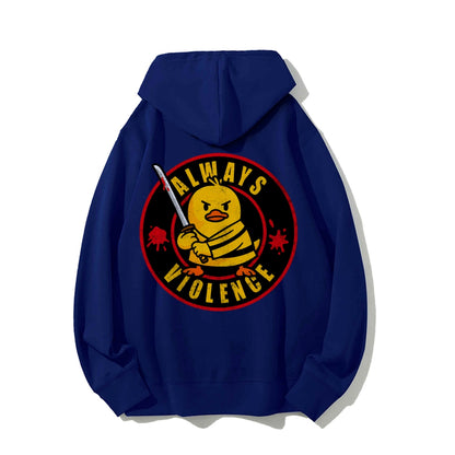 Always violence Printed Back Unisex Cotton Hoodie