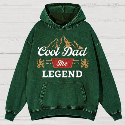 Cool Dad The Legend Vintage Distressed Hoodie