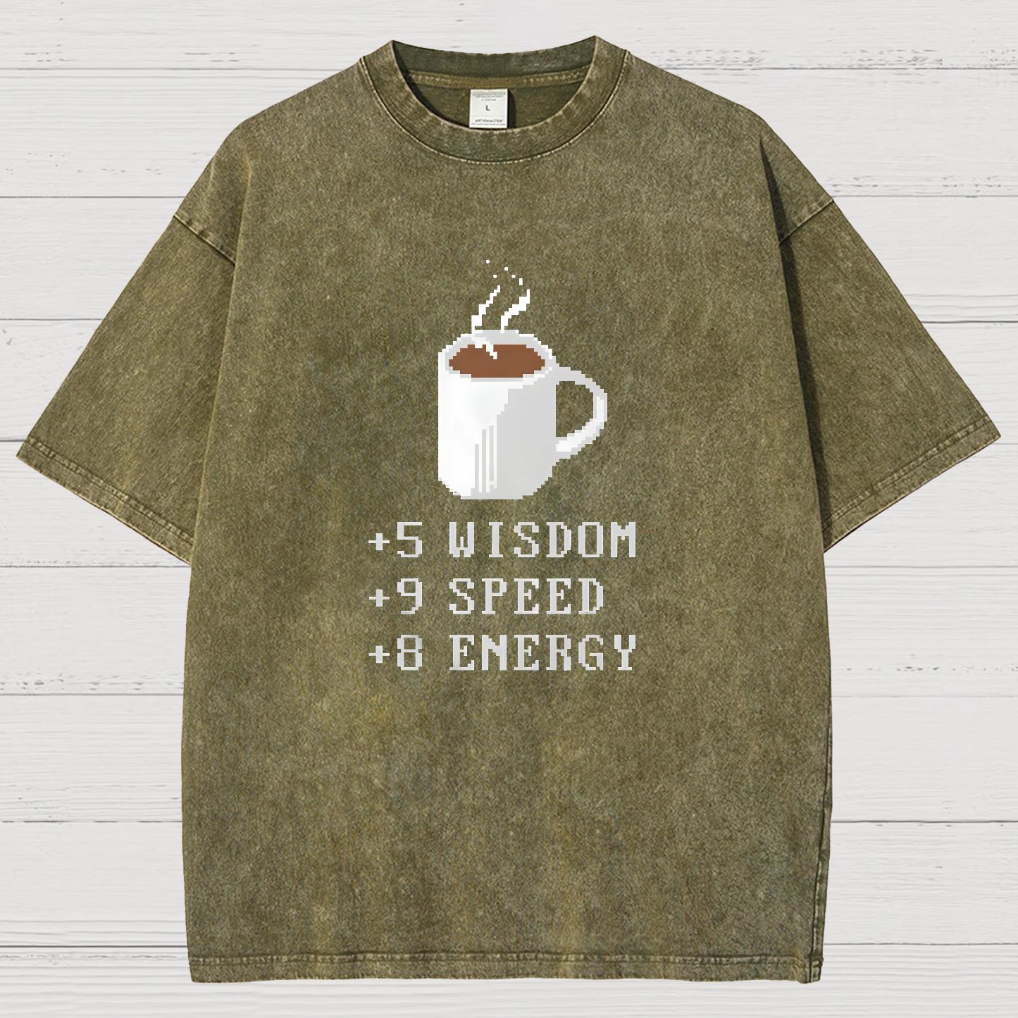 Coffee Plus To Stats Vintage Distressed T-shirt