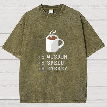 Coffee Plus To Stats Vintage Distressed T-shirt