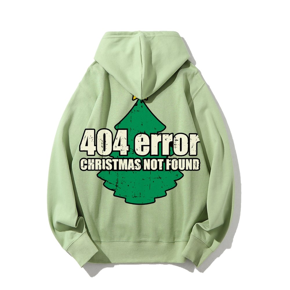 Error 404 Printed Back Cotton Hoodie