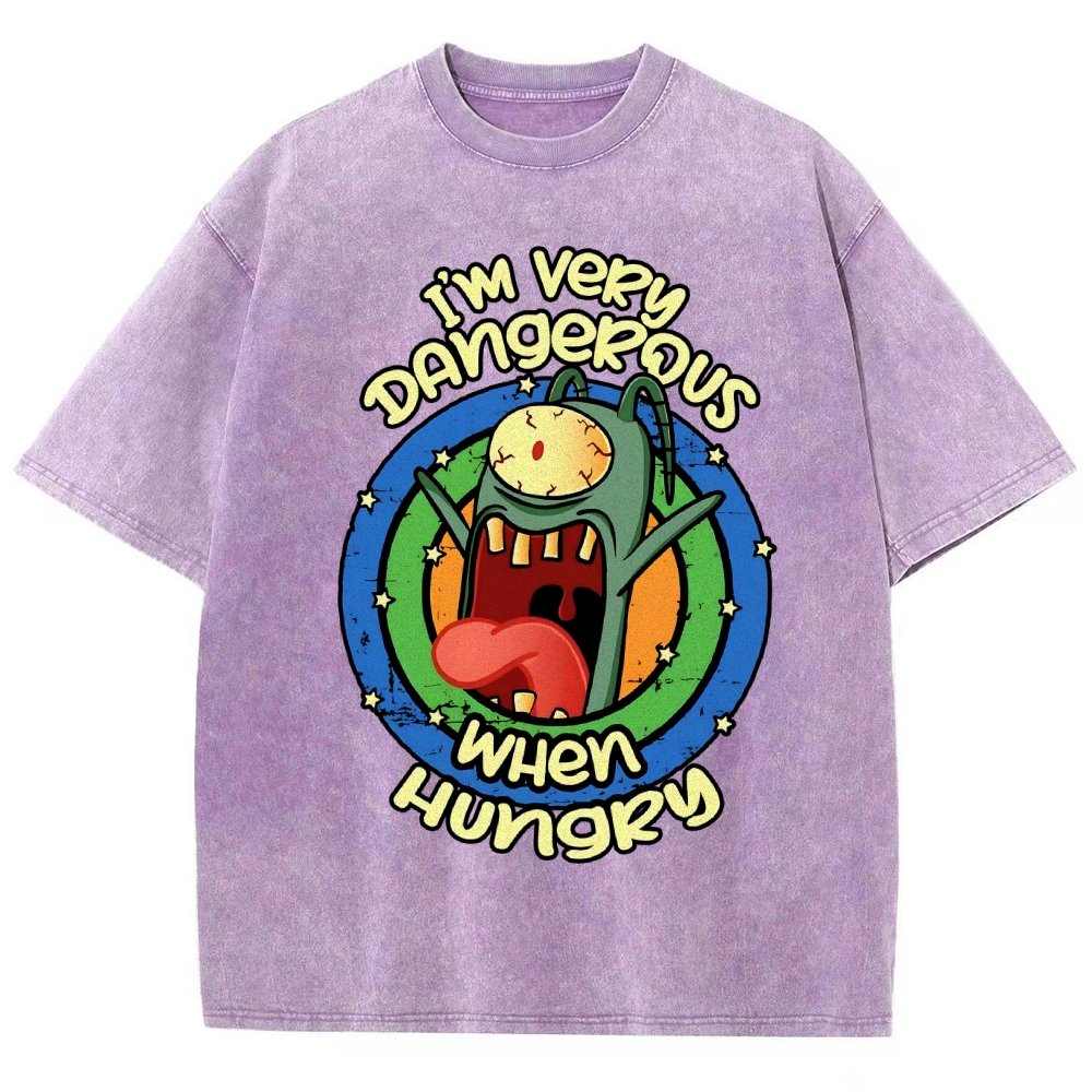 Very Dangerous When Hungry Vintage Distressed T-shirt