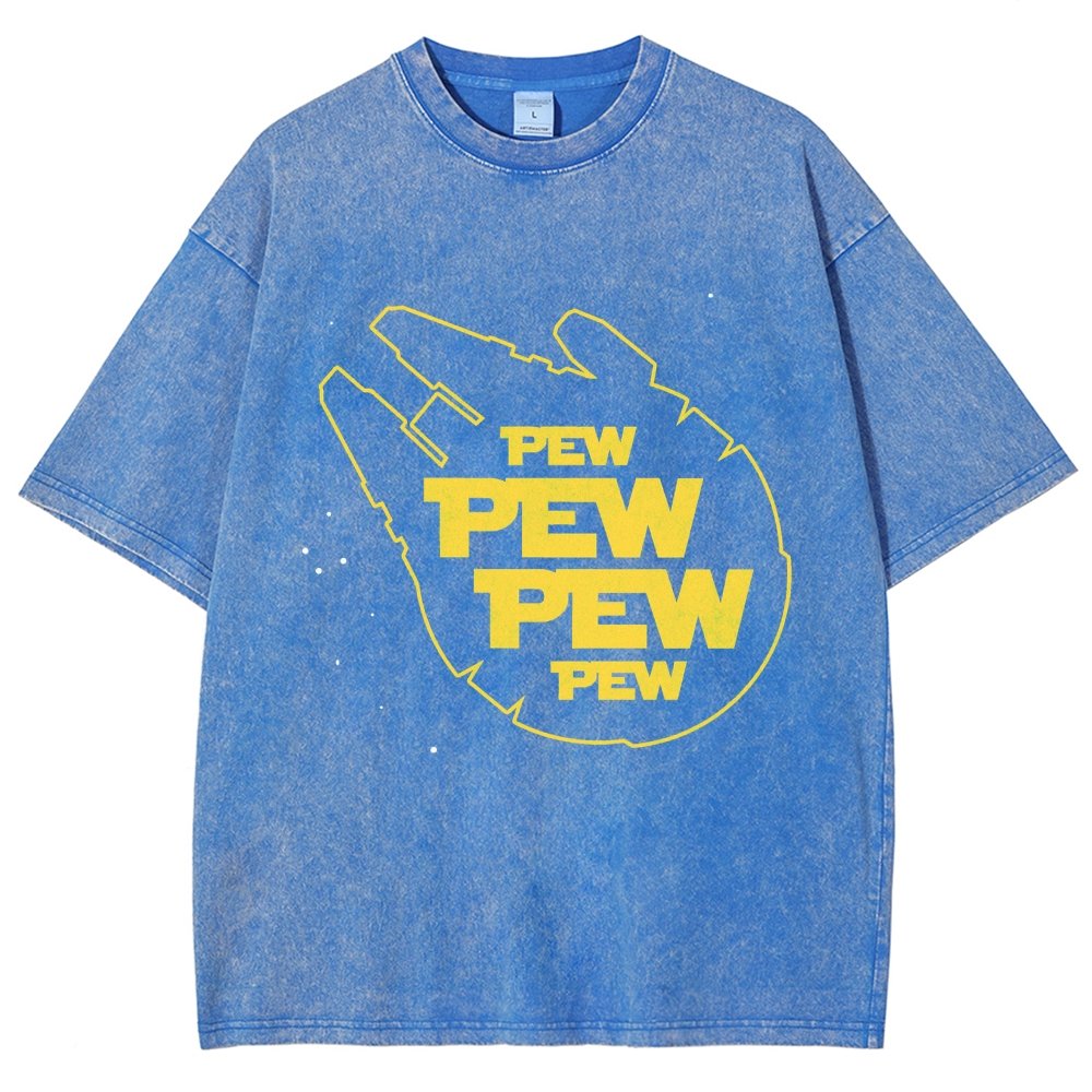 Pew Pew Starship Vintage Distressed T-shirt