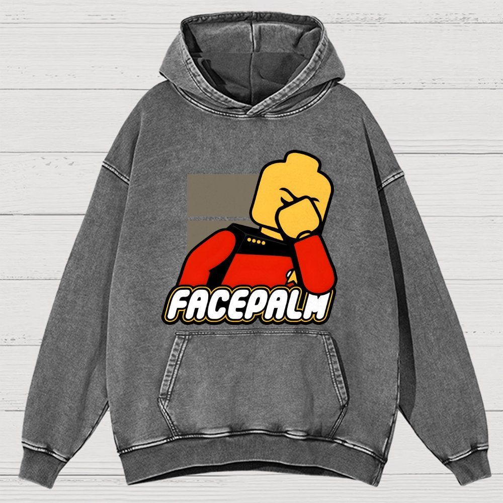 Facepalm Vintage Distressed Hoodie