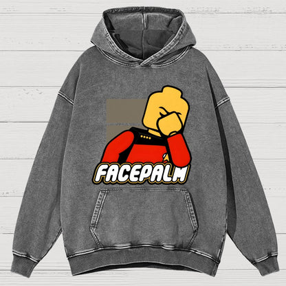 Facepalm Vintage Distressed Hoodie
