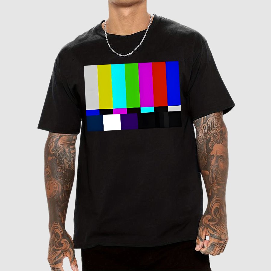 Retro Color Bar Screen Geek T-Shirt