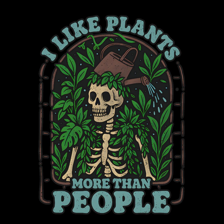 I Like Plants More Than People Geek T-Shirt