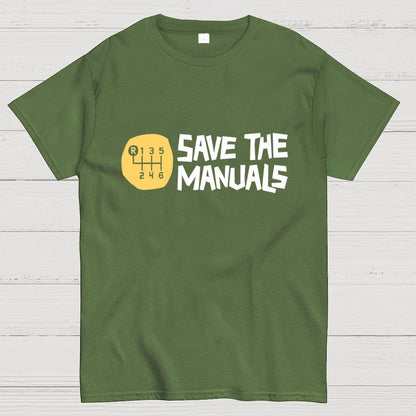 Save The Manuals Art Print Geek T-Shirt