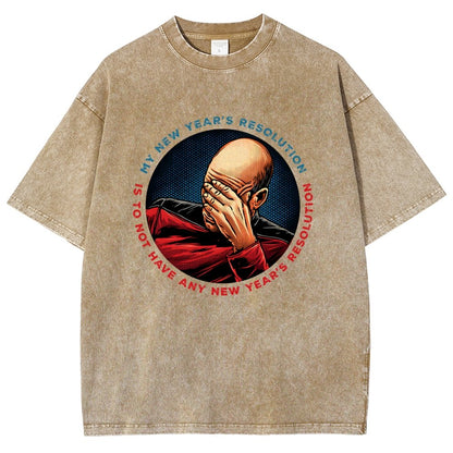 No New Year’s Resolution Vintage Distressed T-shirt