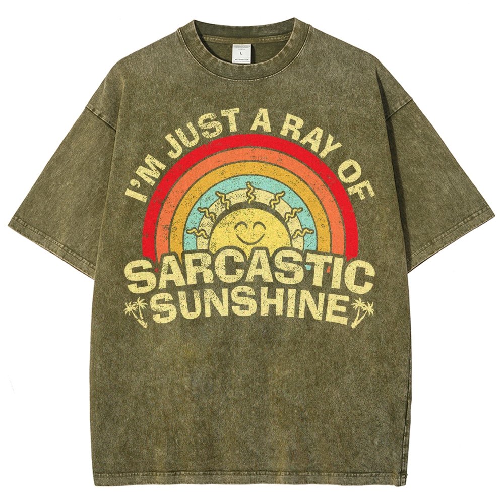I'm Just A Ray Of Sarcastic Sunshine Funny Vintage Distressed T-shirt