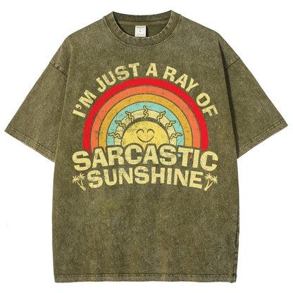 I'm Just A Ray Of Sarcastic Sunshine Funny Vintage Distressed T-shirt