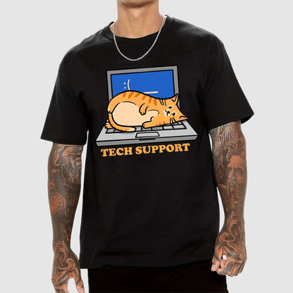 Cat Tech Support Geek T-Shirt