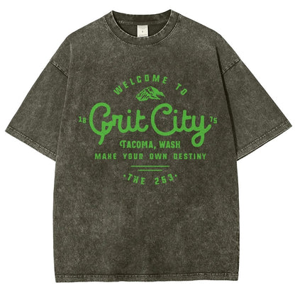 Grit City Tacoma Washington Vintage Distressed T-shirt