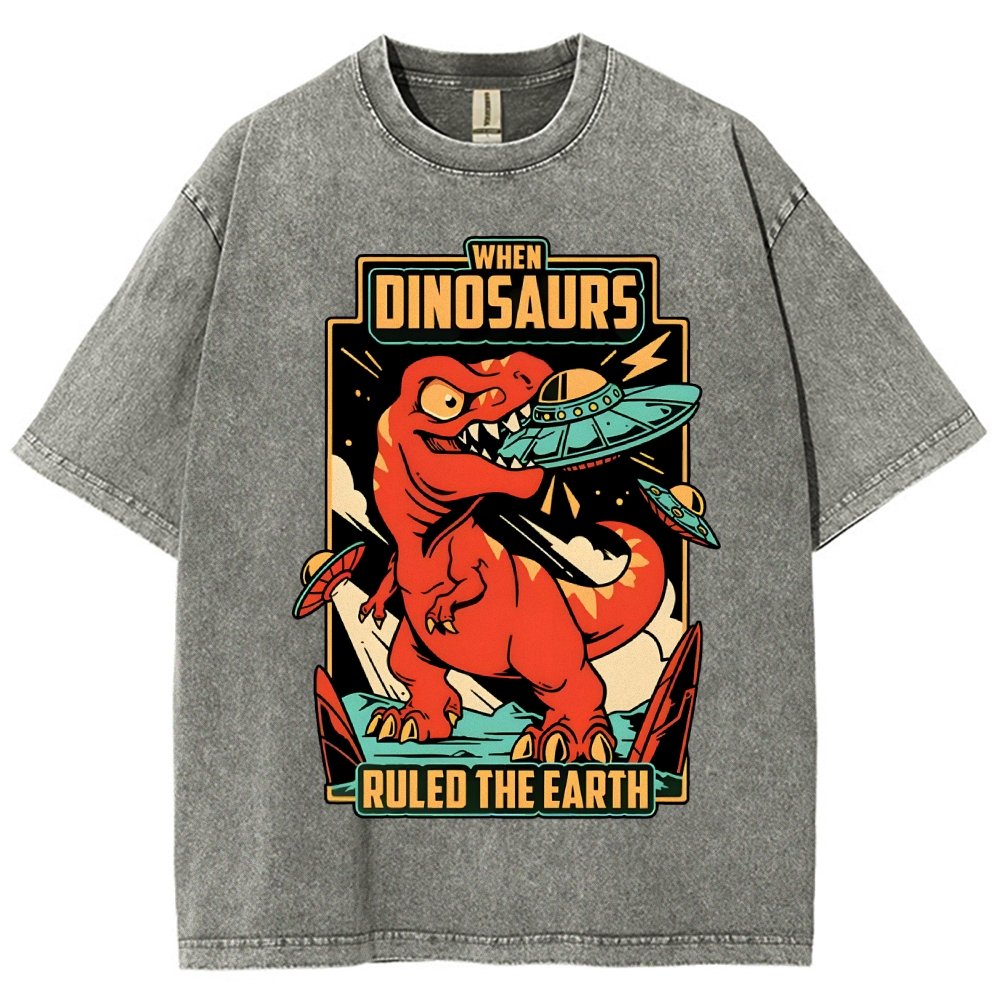 When Dinosaurs Ruled The Earth Vintage Distressed T-shirt