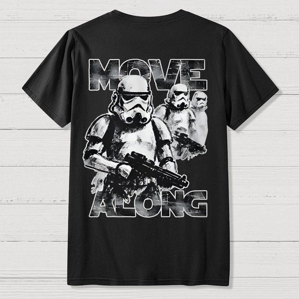 Move Along Front And Back Printing Geek T-Shirt