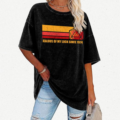 JEALOUS OF MY LUCK SINCE 1974 Vintage Distressed T-shirt