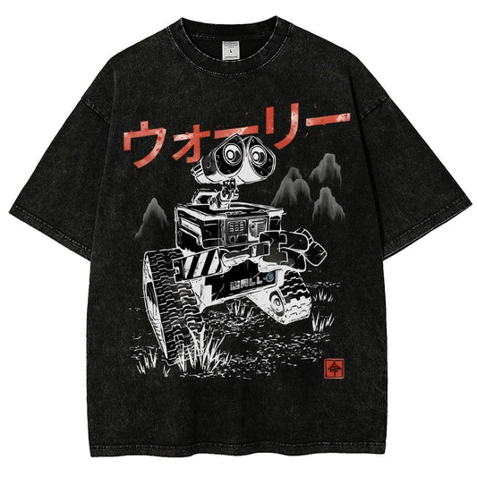 EcoBot Sumi-E Vintage Distressed T-shirt