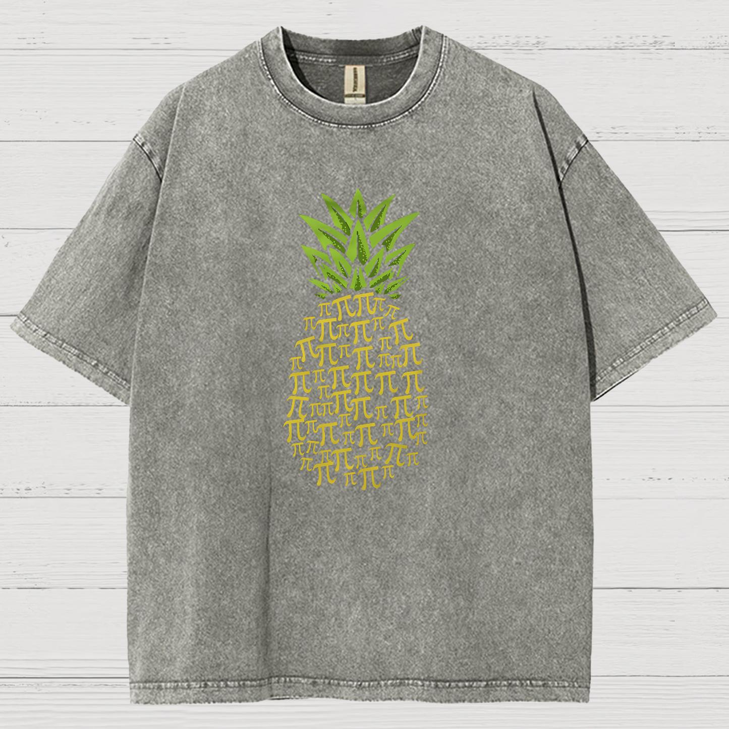 Pi Pineapple Vintage Distressed T-shirt