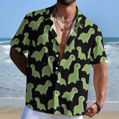 Cute Little Dinosaur Geek Hawaiian Shirt