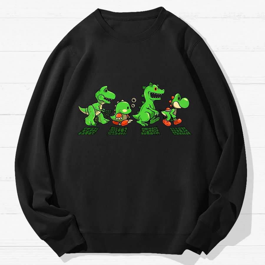 Green Scaly Road Geek Cotton Sweatshirt