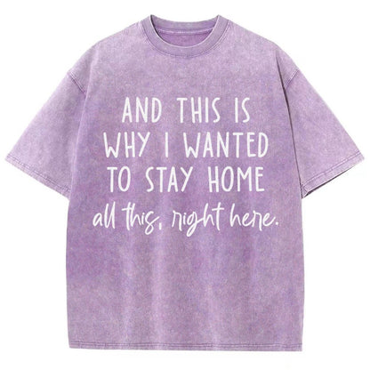 Sarcastic Introvert And This Is Why I Wanted To Stay Home Vintage Distressed T-shirt