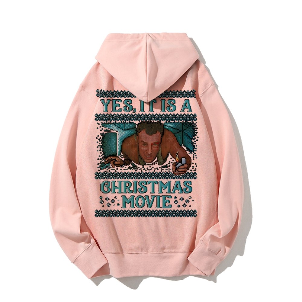 Gen-X Christmas Movie Printed Back Unisex Cotton Hoodie