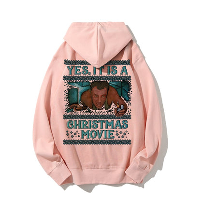 Gen-X Christmas Movie Printed Back Unisex Cotton Hoodie