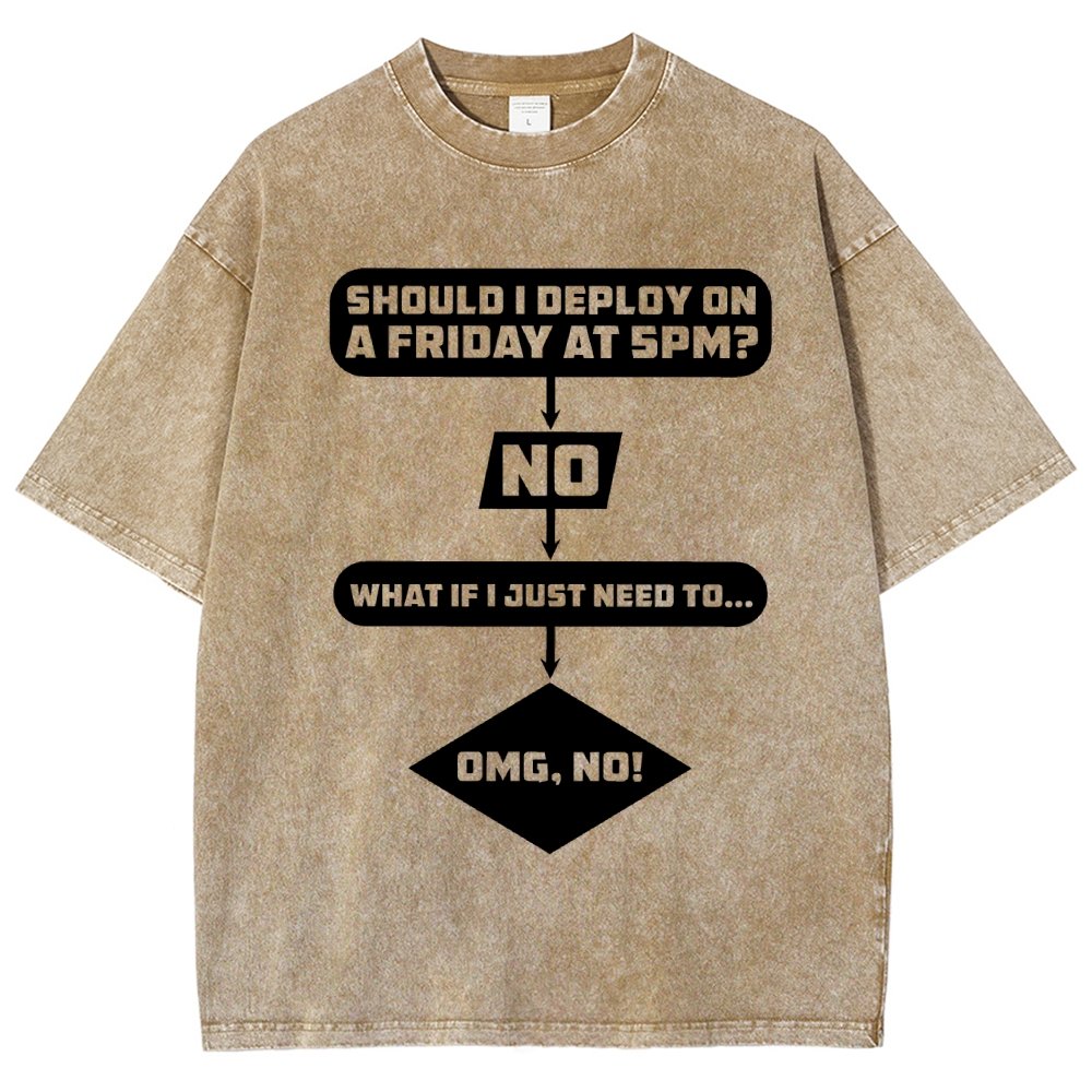 Deploy on Friday? Vintage Distressed T-shirt
