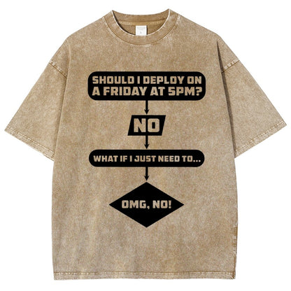 Deploy on Friday? Vintage Distressed T-shirt