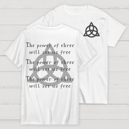 Power of Three Front And Back Printing Geek T-Shirt