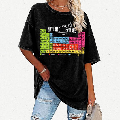 Materia Table The Periodic Table Of Elements Vintage Distressed T-shirt