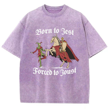 Born To Jest Forced To Joust Vintage Distressed T-shirt