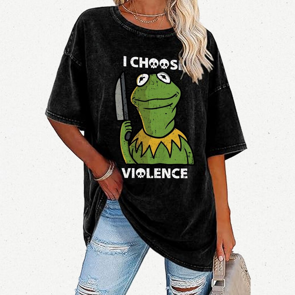 I Choose Violence Vintage Distressed T-shirt