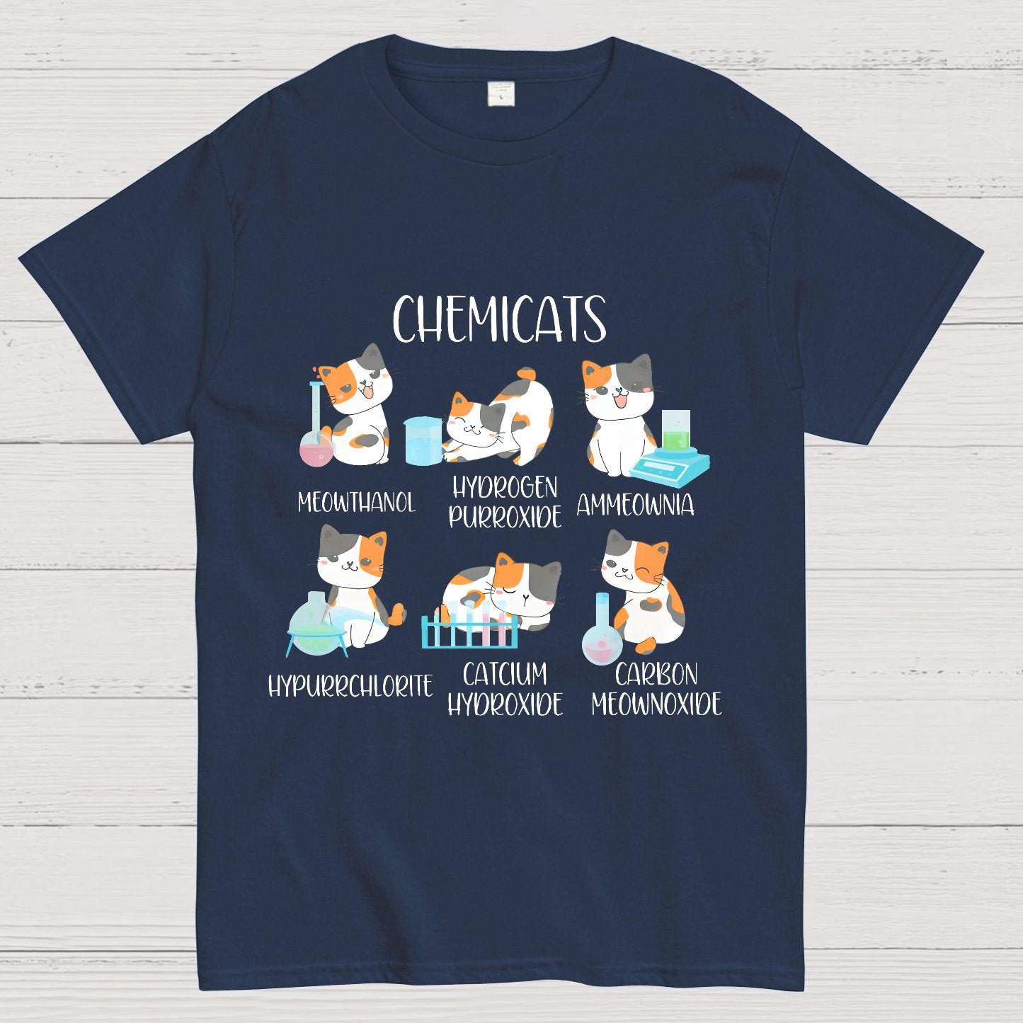 Chemistry Cats Science Geeky T-Shirt