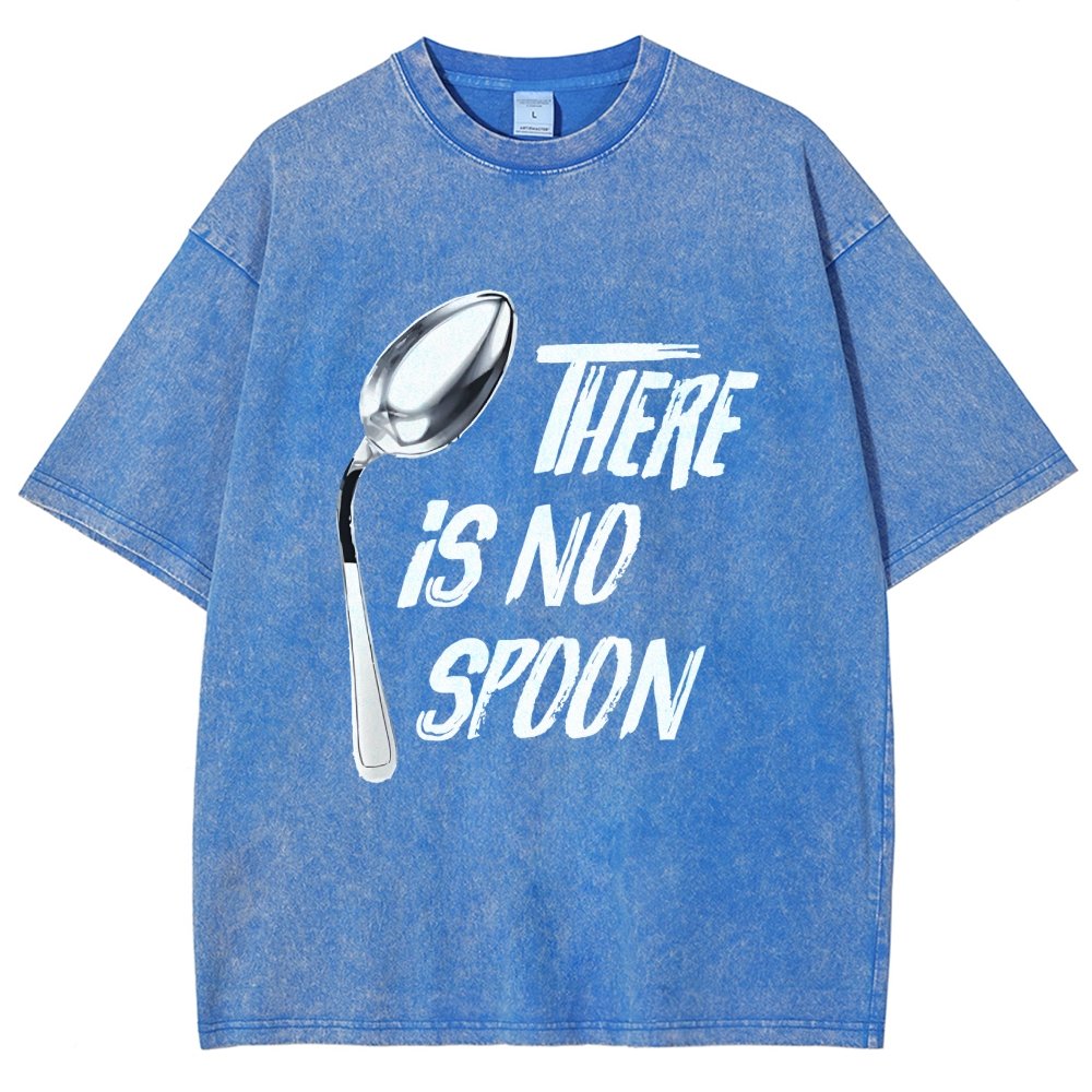 There is no spoon Vintage Distressed T-shirt