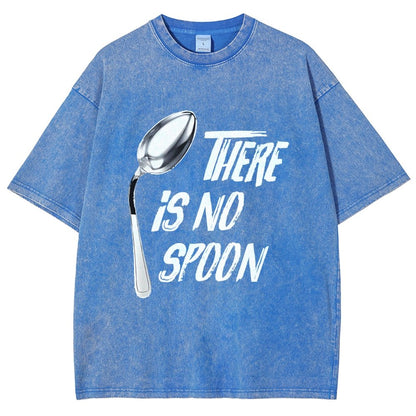 There is no spoon Vintage Distressed T-shirt