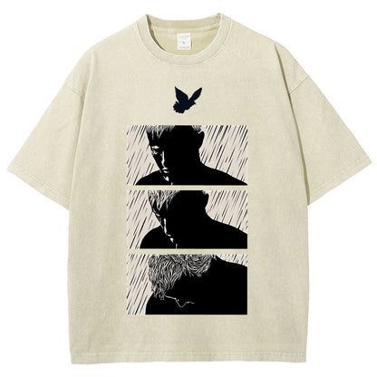 Ending White Vintage Distressed T-shirt
