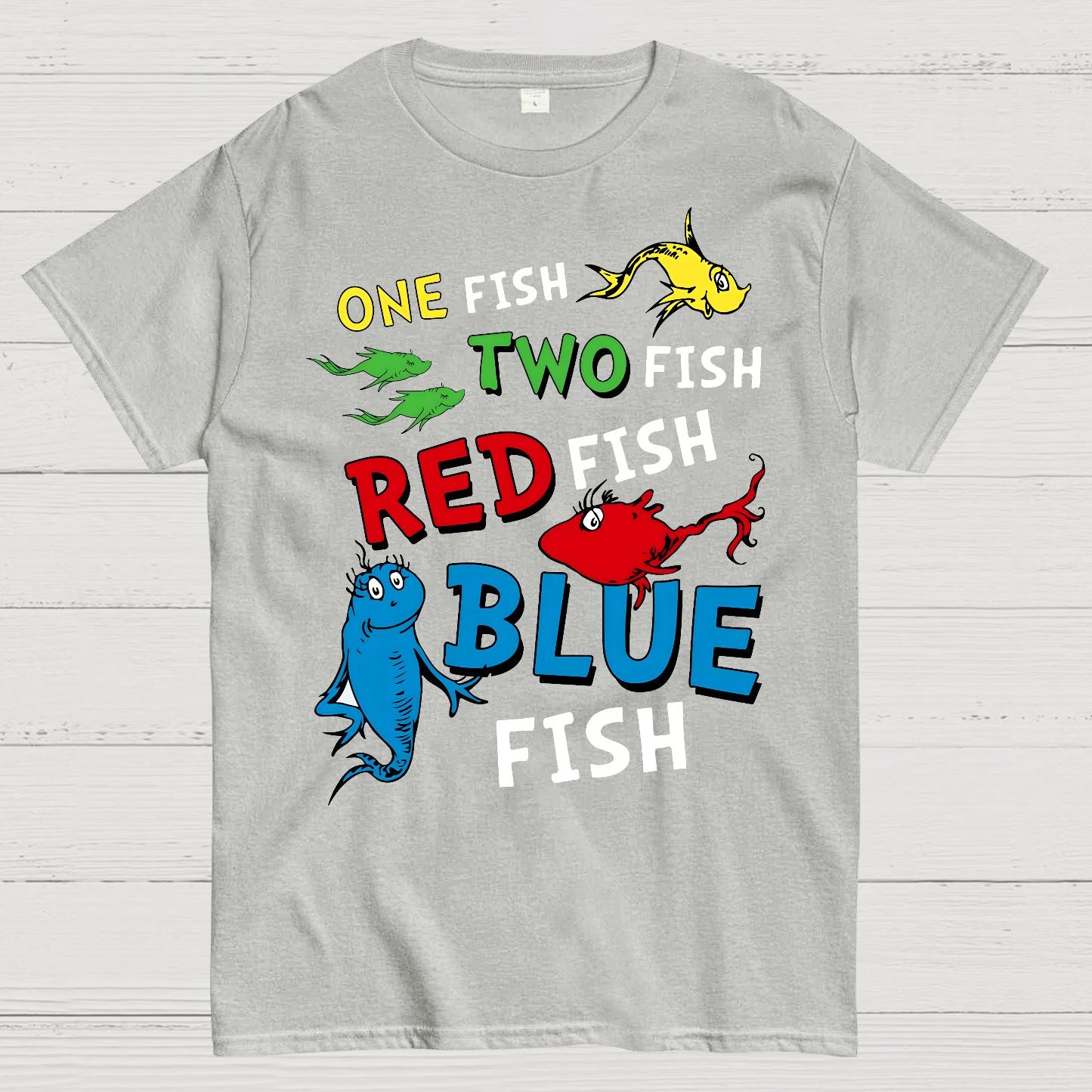 One Fish Two Fish,Reading Day Nerd Geek T-Shirt