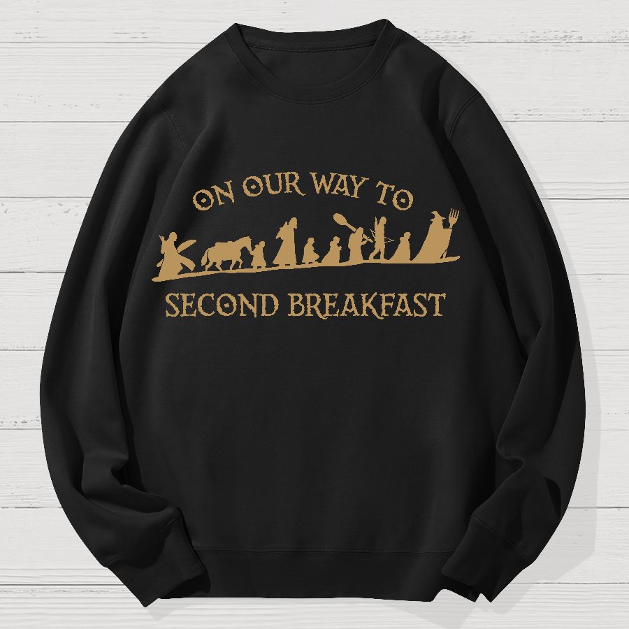 On Our Way to Second Meal Geek Cotton Sweatshirt