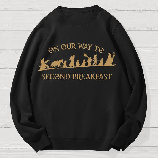 On Our Way to Second Meal Geek Cotton Sweatshirt
