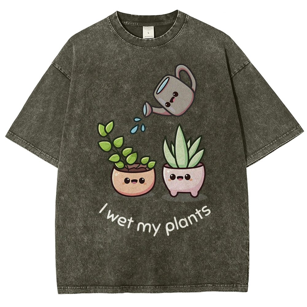 Wet My Plants Vintage Distressed T-shirt