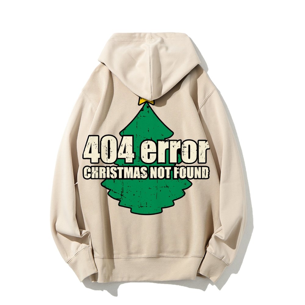 Error 404 Printed Back Cotton Hoodie