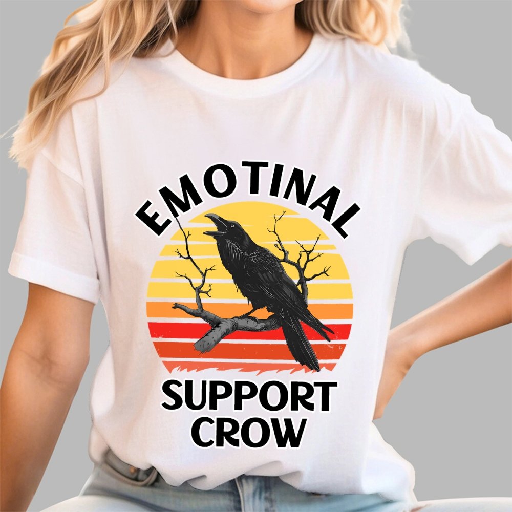Emotional Support Crow Unisex Geek T-Shirt