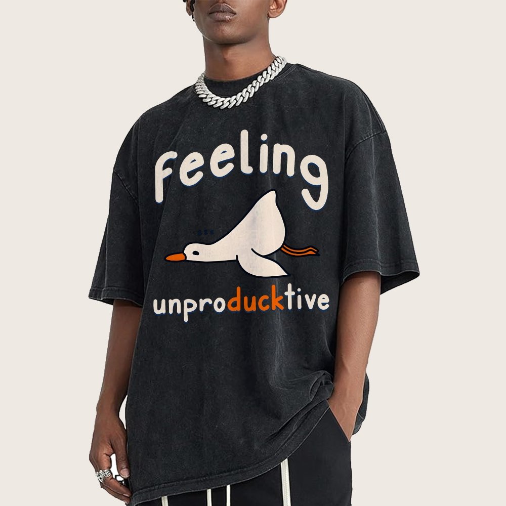 Feeling Unproducktive Vintage Distressed T-shirt